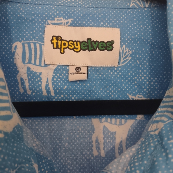 Llamas with Hats Men's Button Down - Picture 3 of 3